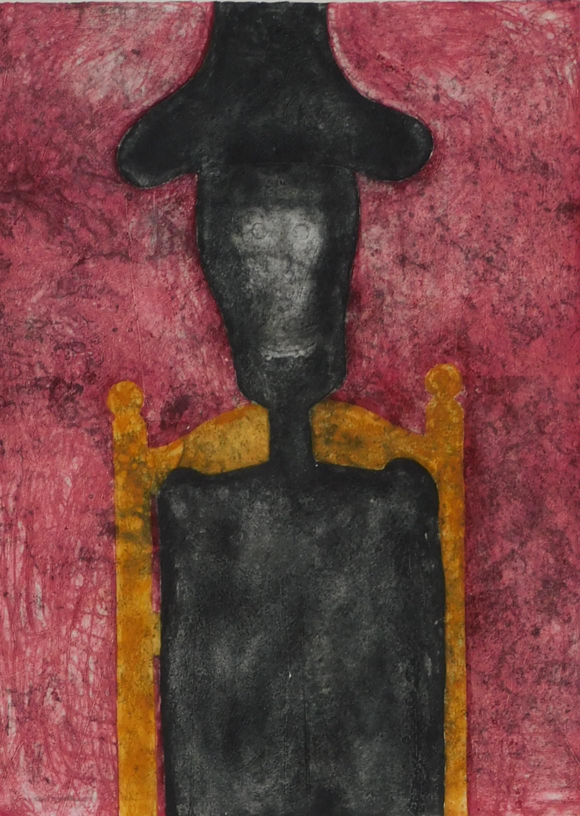 Mixografia “Man in Black” by well-known Mexico artist Rufino Tamayo (1891-1991).
Signed “R. Tamayo” in pencil lower right. Numbered in pencil “60/140