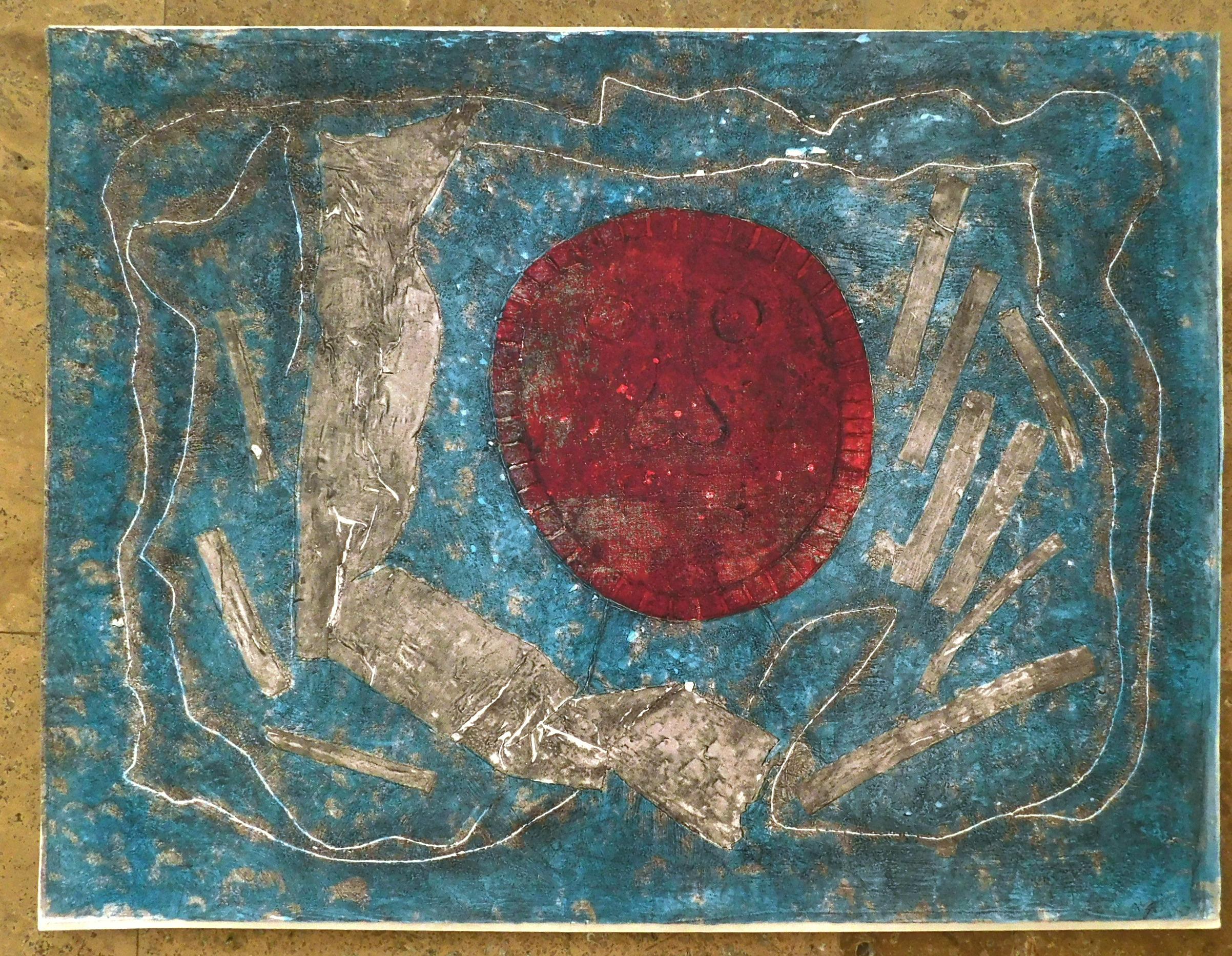 Mixografia on Paper “Sol (The Sun)” by well-known Mexico artist Rufino Tamayo (1891-1991).
Signed “R. Tamayo” lower right. Numbered lower left 96/140. Created 1976.
In excellent condition. Measures: 22 ½ x 29 3/4. Published by TransWorld Art, New