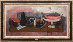 Naturaleza Muerta (Still Life) - Signed Oil on Canvas Painting, 1935