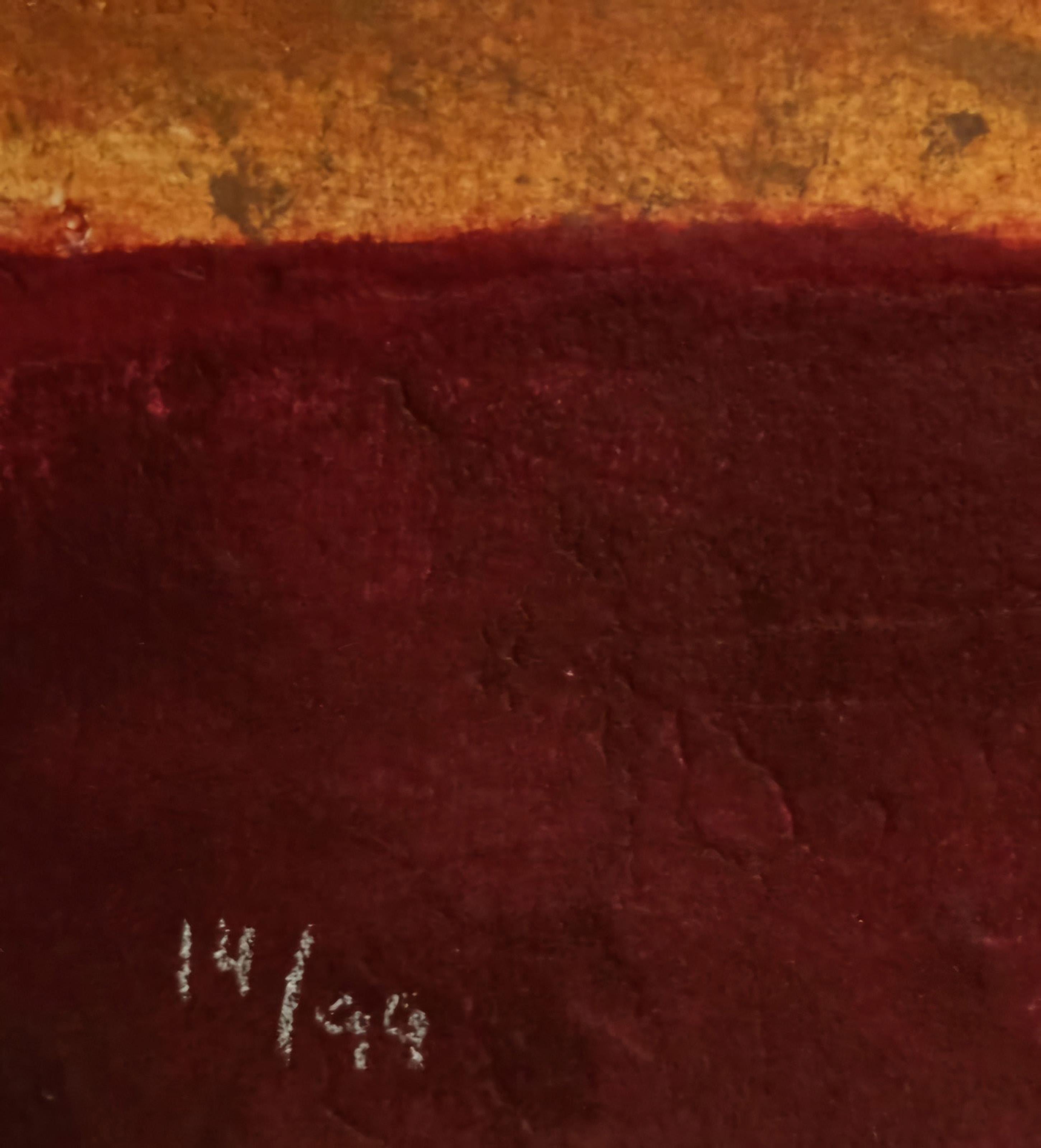 Cabeza Sobre Fondo Verde, acquaforte surrealista di Rufino Tamayo in vendita 1