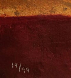 Cabeza Sobre Fondo Verde, gravure surréaliste de Rufino Tamayo