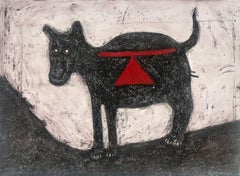 El Perro Mueve La Cola, Grabado Surrealista Mixografia de Rufino Tamayo