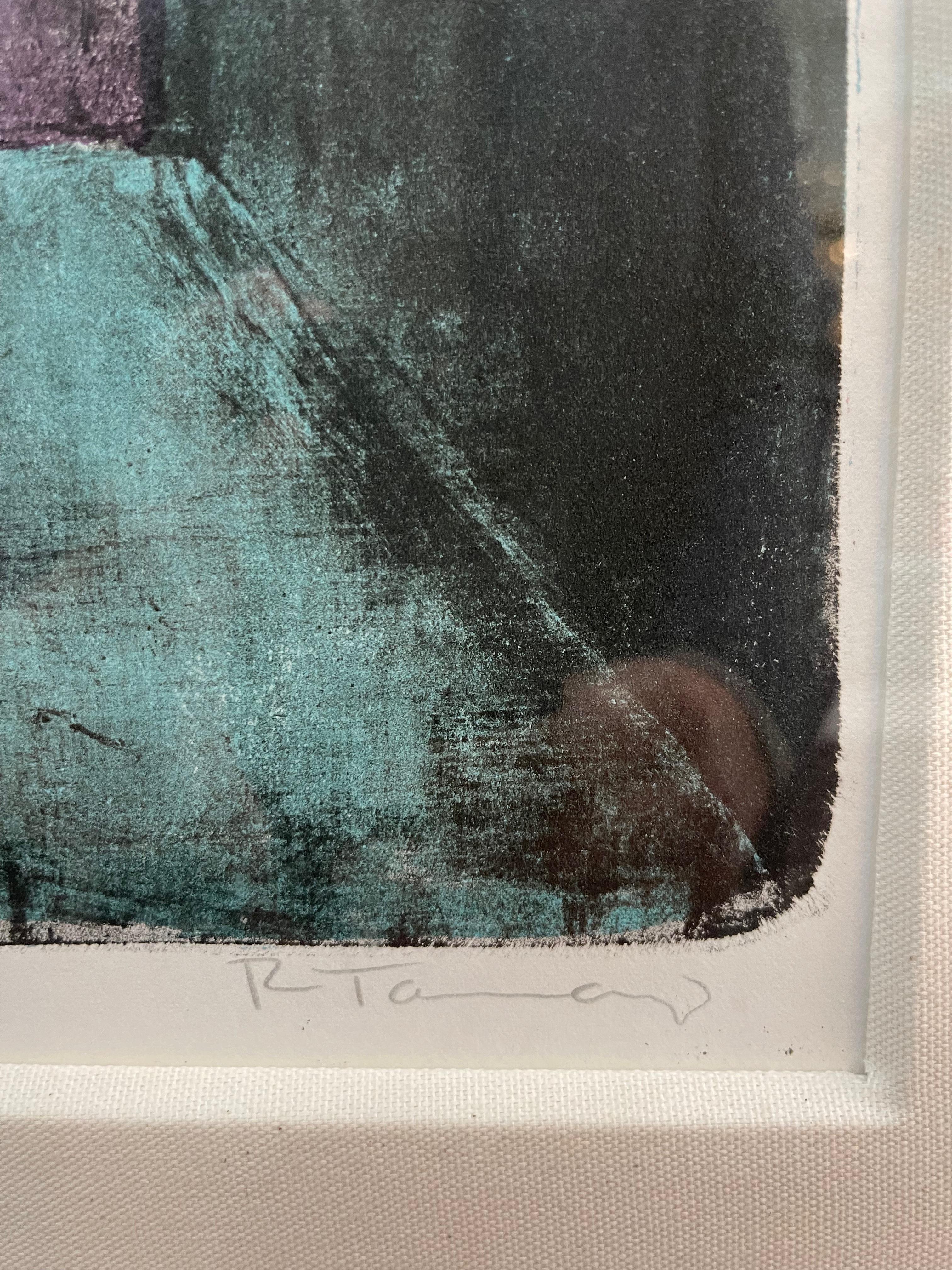 Femme au Collant Noir, 1969, (4/150) - Gray Portrait Print by Rufino Tamayo