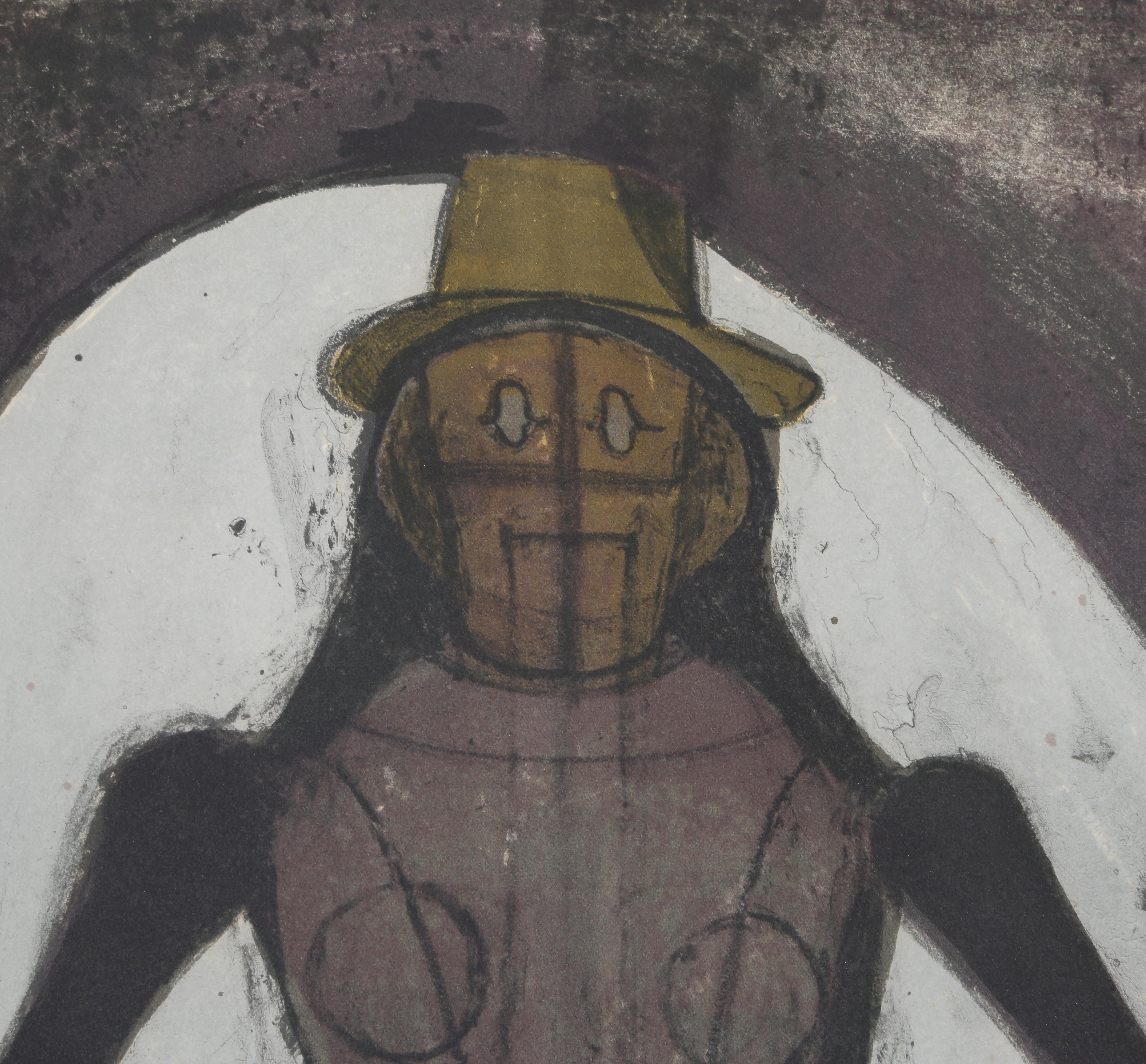 Femme au Collant Rose, litografia surrealista firmata da Rufino Tamayo in vendita 1