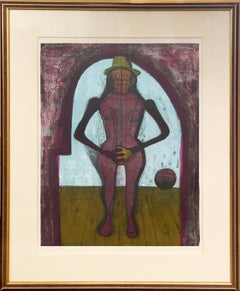 "Femme Au Collant Rose", Rufino Tamayo, Figurative Abstraction, Etching, 30x22