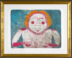 "Femme Souriante (Mujer sonriente/Woman Smiling)" lithograph by Rufion Tamayo