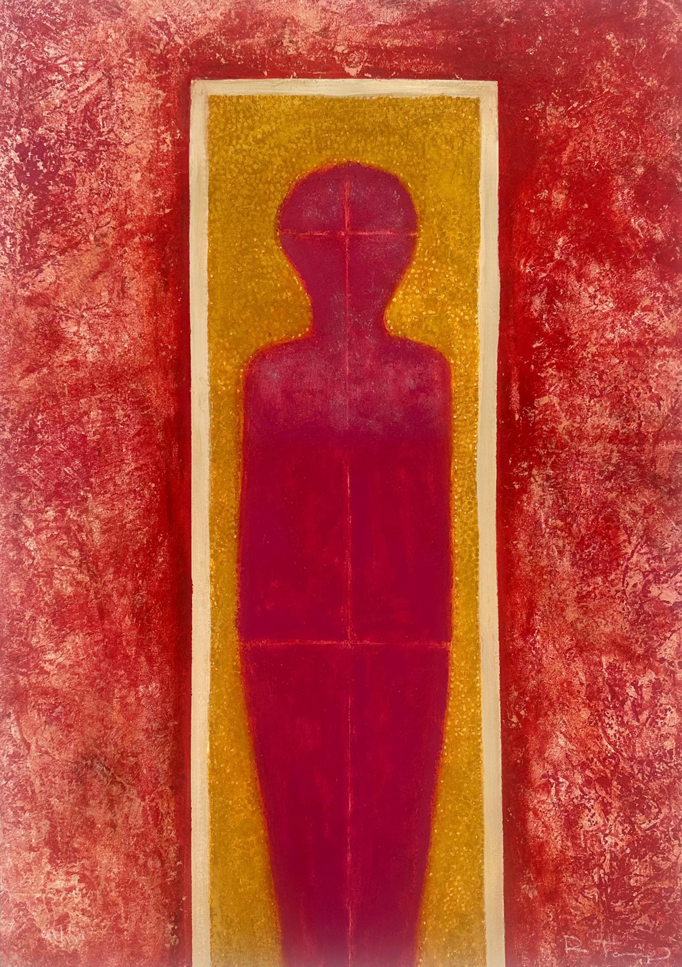 Figura de Pie, Lámina Surrealista Mixografia de Rufino Tamayo