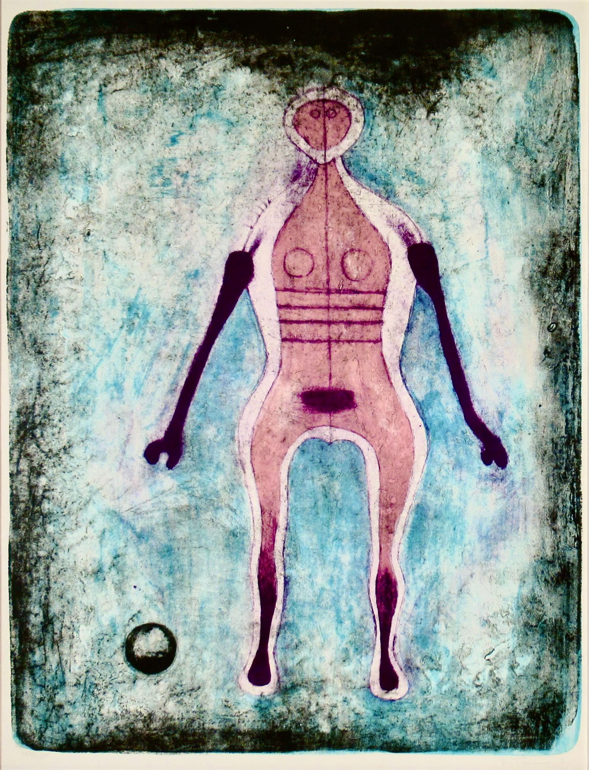 La Negra (Die schwarze Frau) – Print von Rufino Tamayo