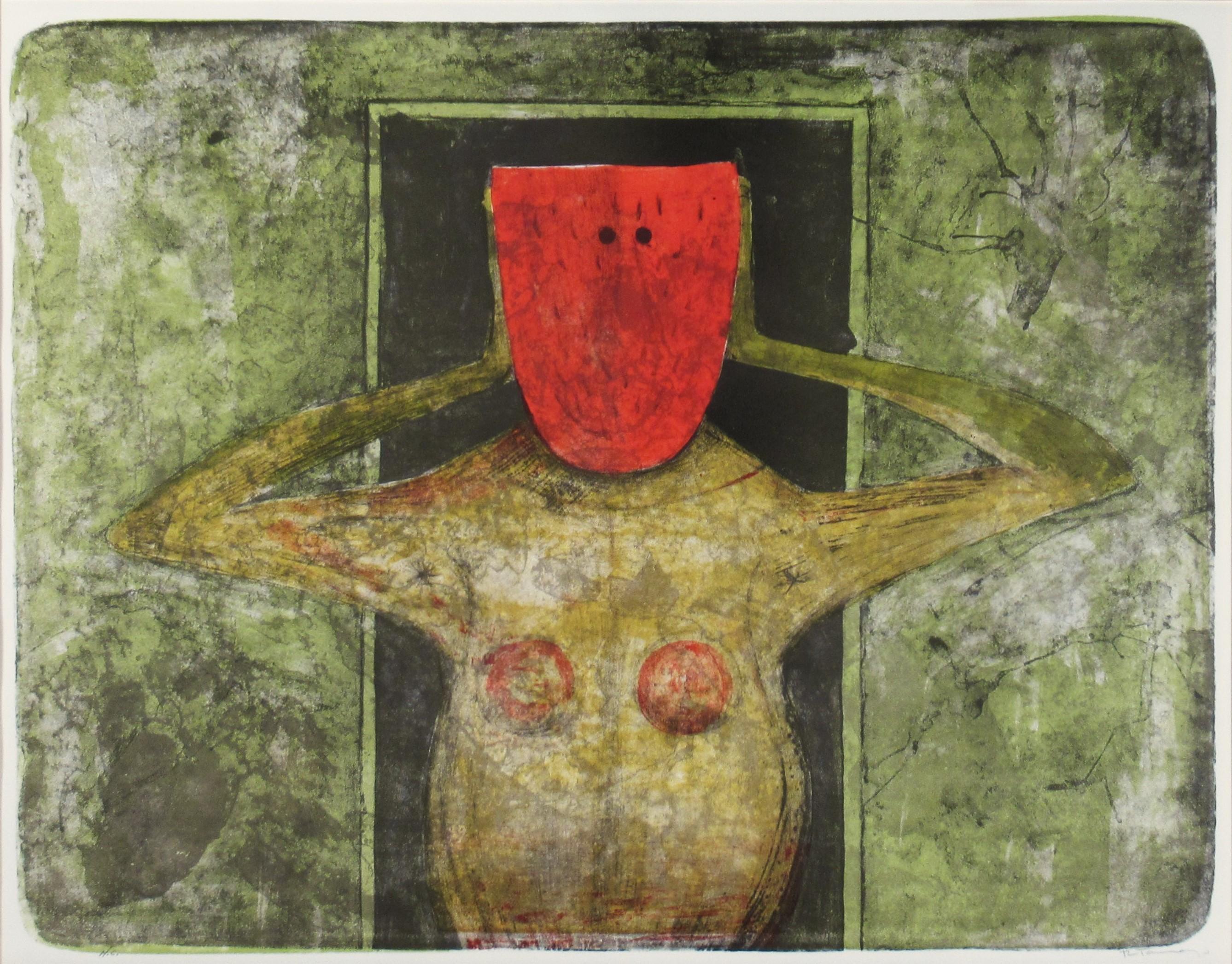Mascara Roja - Print by Rufino Tamayo