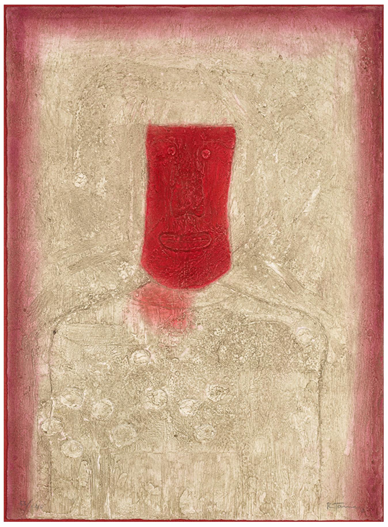 Máscara Roja (Red Mask) - Print by Rufino Tamayo
