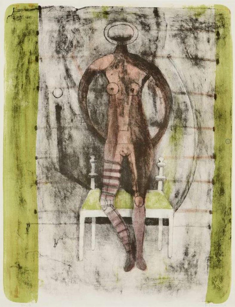 Mujer con medias - Print by Rufino Tamayo