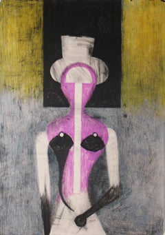 "Mujer Con Sombrero" Large lithograph