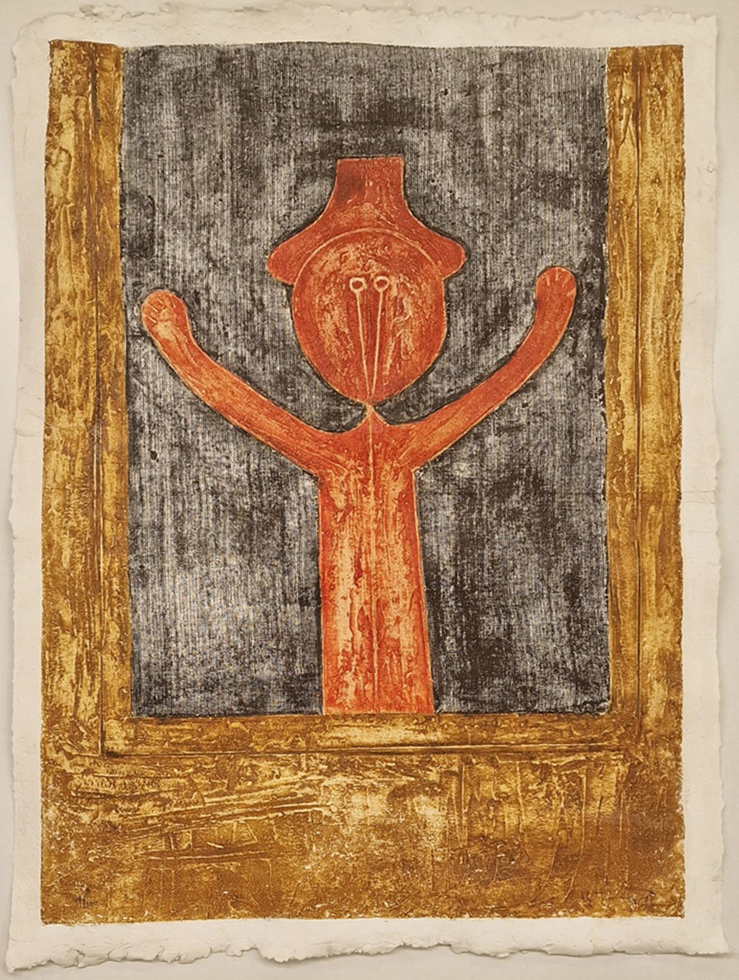 Rufino Tamayo, Mexican (1899 - 1991) -  Nino. Year: 1979, Medium: Mixograph, signed and numbered in pencil, Edition: 91/100, Size: 34.25 x 26.38 in. (87 x 66.99 cm), Printer: Taller de Grafica Mexicana, Reference: Pereda 1979, Description: A