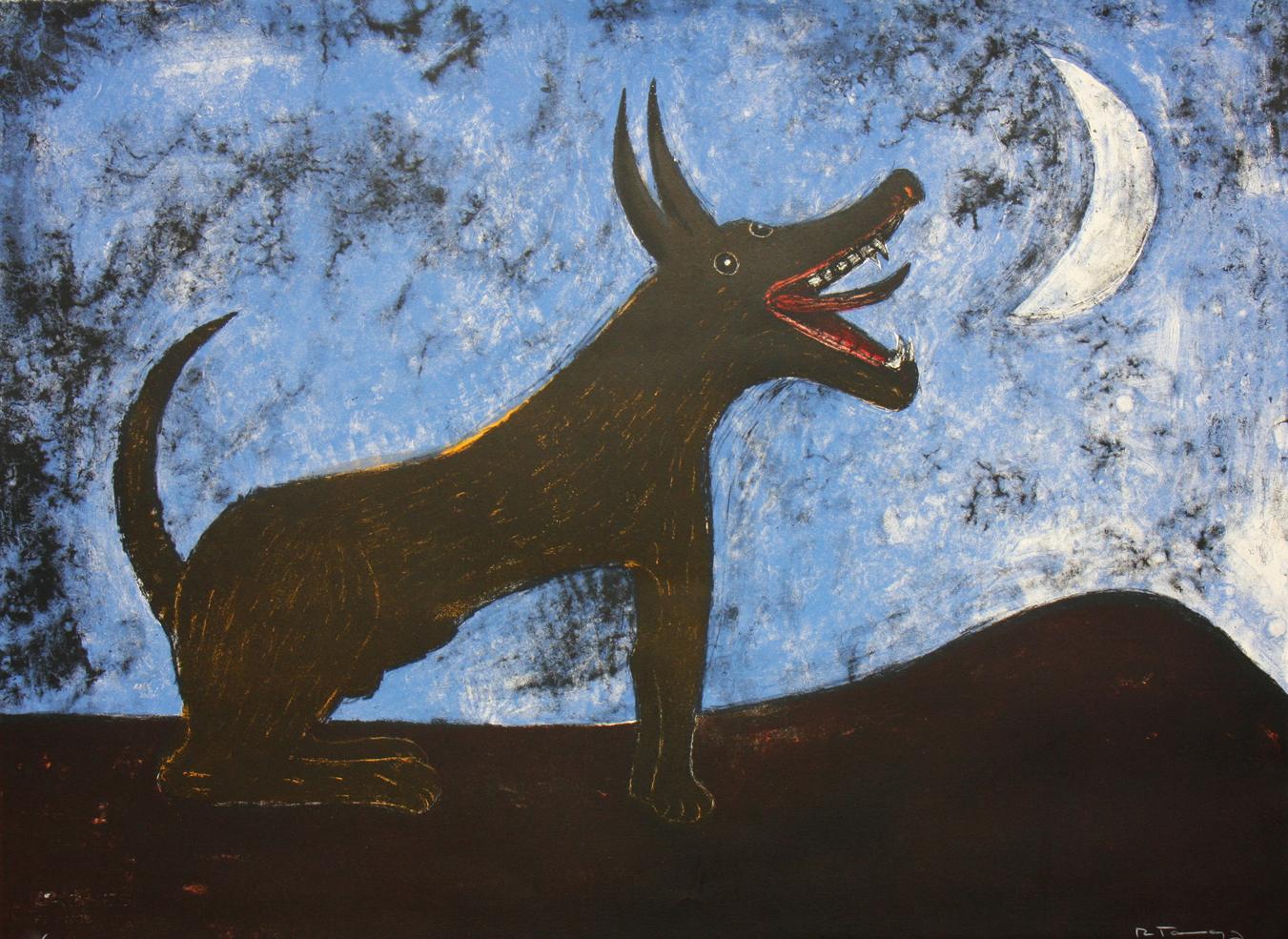 Rufino Tamayo Abstract Print - Perro de Luna (Moon Dog) from The Mexican Masters Suite