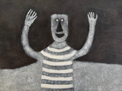 Personaje en Fondo Negro, Surrealist Etching by Rufino Tamayo