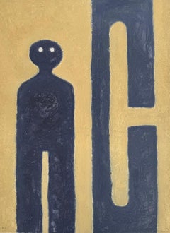 Personaje en Gris, Surrealistische Radierung von Rufino Tamayo