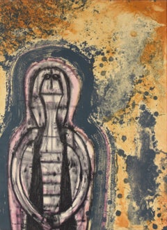 "Personaje en un Cueva" (Personage in a Cave) Surrealist Lithograph