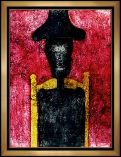 Rufino Tamayo Hombre Original Color Mixograph Large Portrait Signed Framed Art