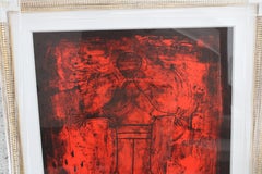 Rufino Tamayo, Mujer Con Brazos Altos en Rojo (Affiche Avant Lettre)