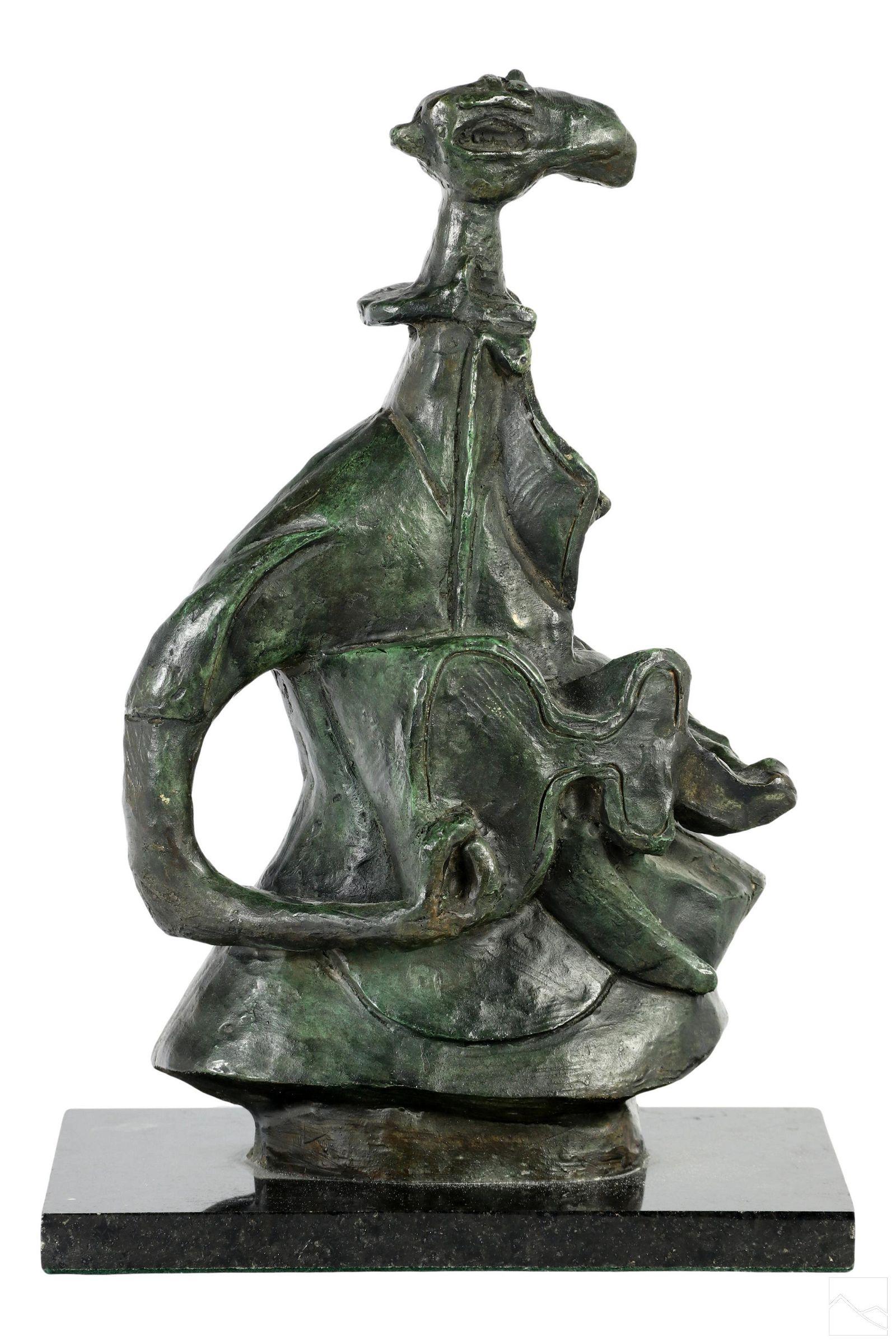 Rufino Tamayo Figurative Sculpture - Musician Bronze Sculpture