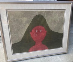 Rufino Tamayo, "Cabeza en Rojo" Aquatint, Etching, Lithograph Signed and # 71/99