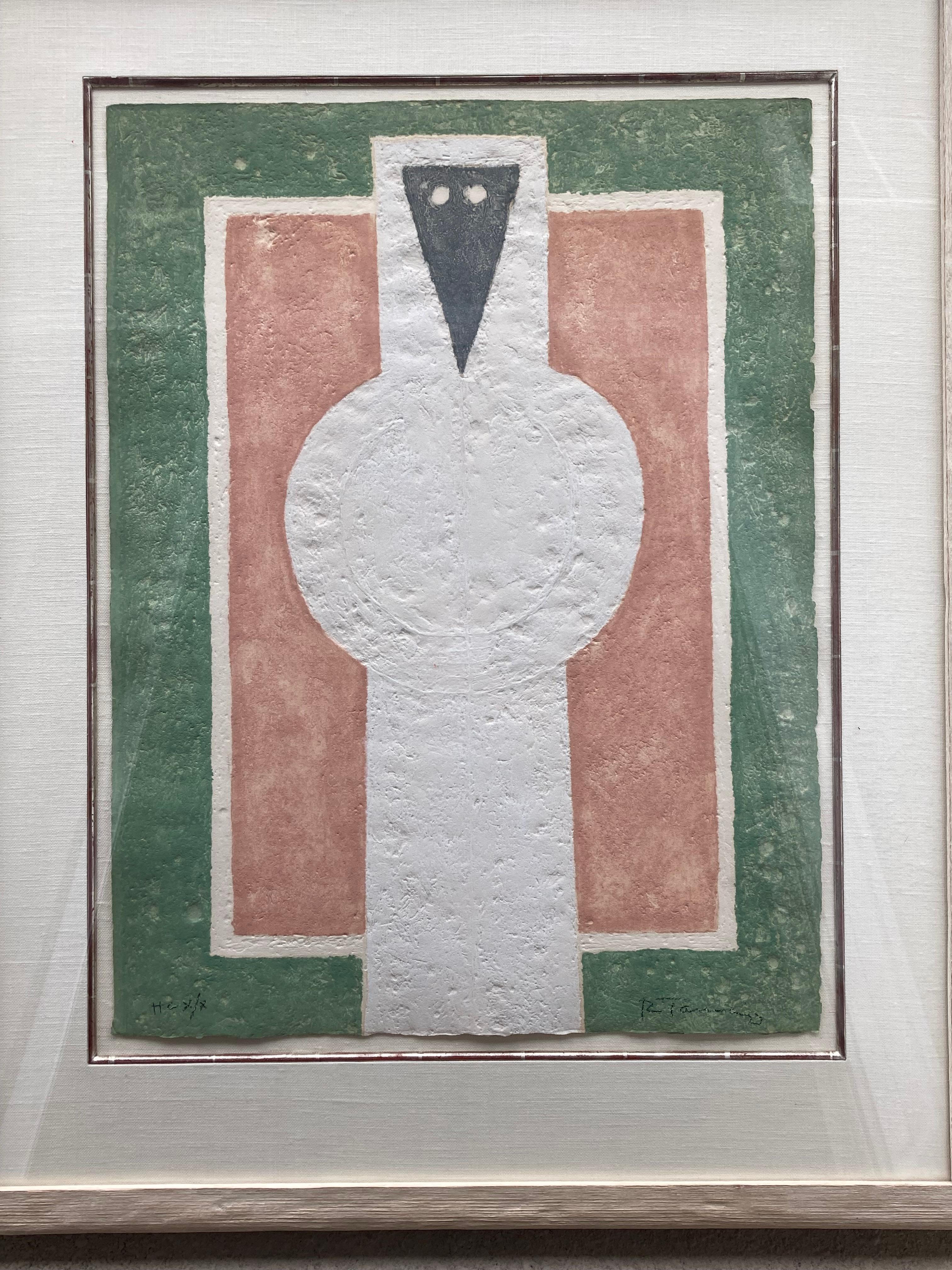 Hand-Crafted Rufino Tamayo, Embossed Etching, Mix, 