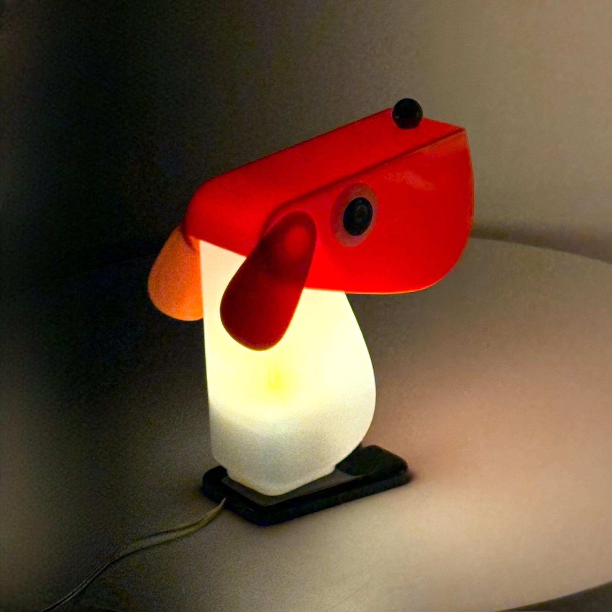Rufus Dog Lamp by Fernando Cassetta for Tacman Manara in Orange, 1970s 3