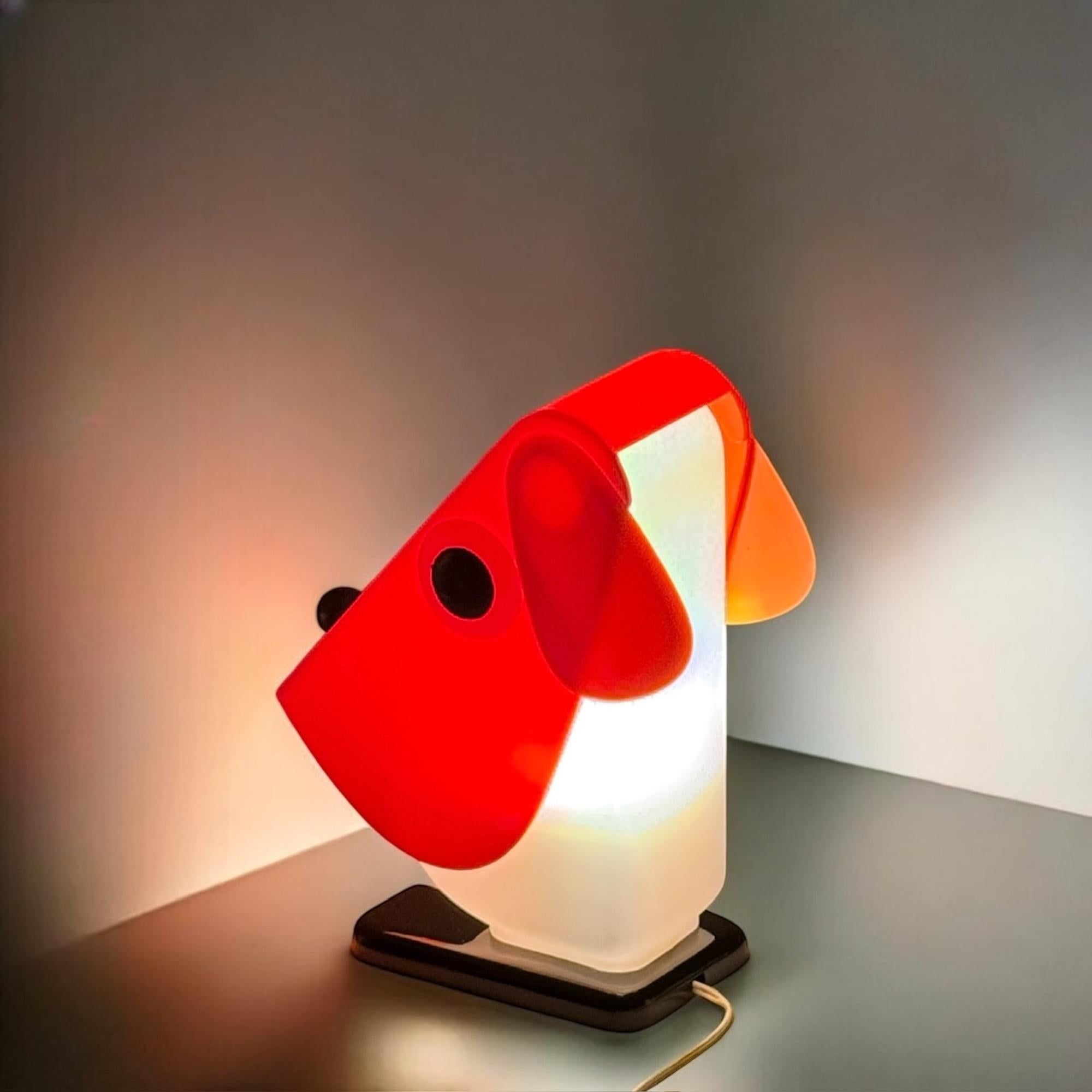 Rufus Dog Lamp by Fernando Cassetta for Tacman Manara in Orange, 1970s 1