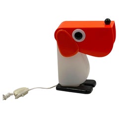 Rufus Dog Lamp by Fernando Cassetta for Tacman Manara in Orange, 1970s