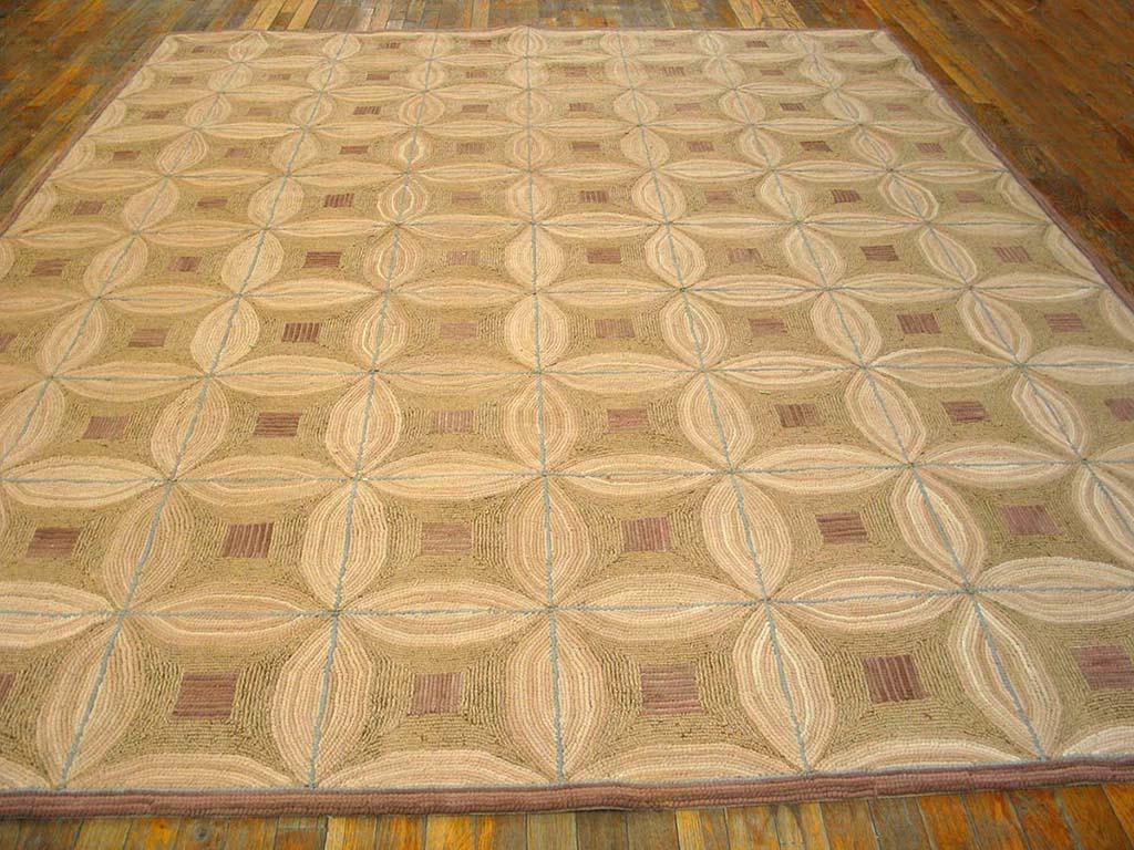 Contemporary Cotton Hooked Rug with Jute Highlights 
8' x 10