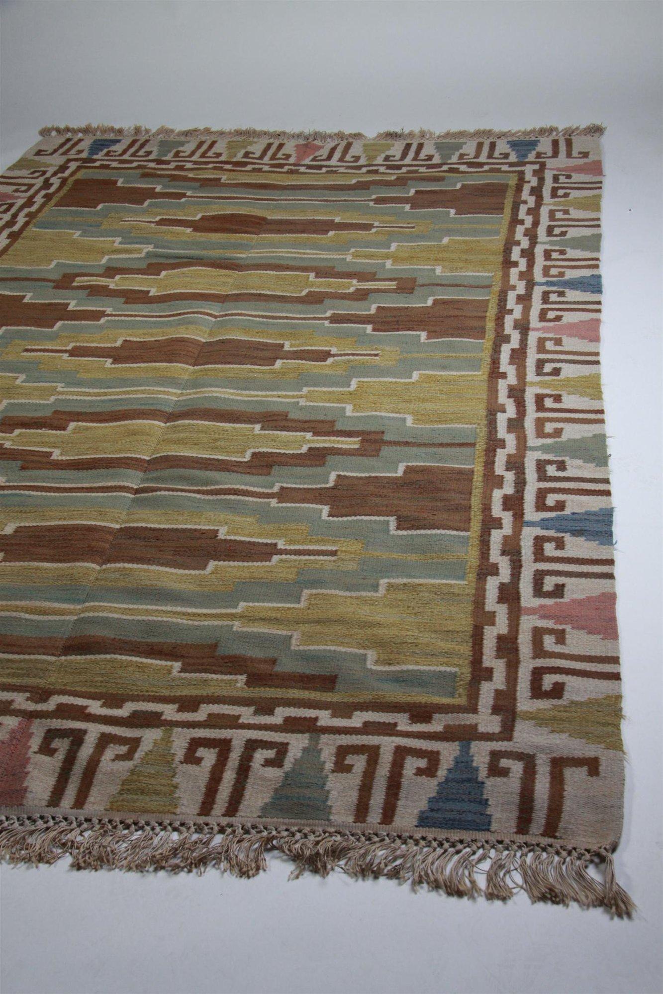 Mid-Century Modern Rug, After a Design by MMF, Sweden, 1940s