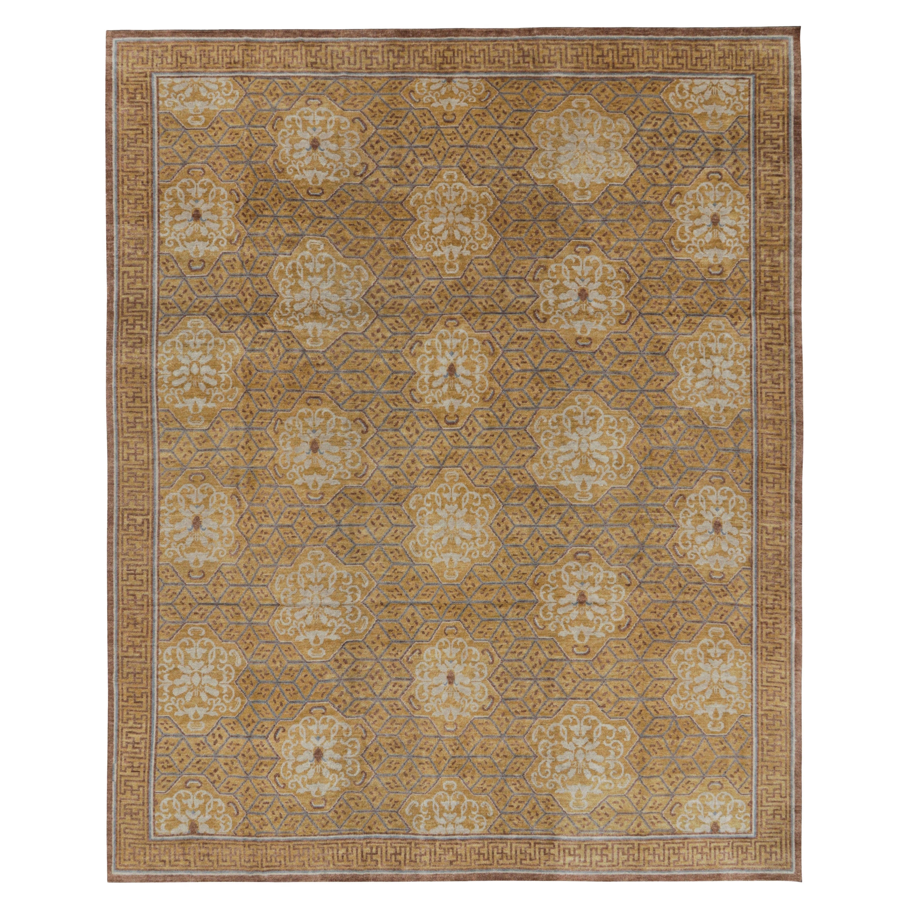 Tappeto Burano di Rug 
Kilim in beige-marrone con motivi geometrici in vendita