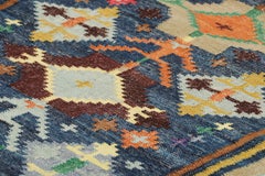 Rug & Kilim’s Dhurrie Runner Rug in Colorful Geometric Patterns