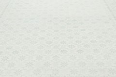 Rug and Kilim’s Dhurrie Style Rug in White and Green with Floral Patterns