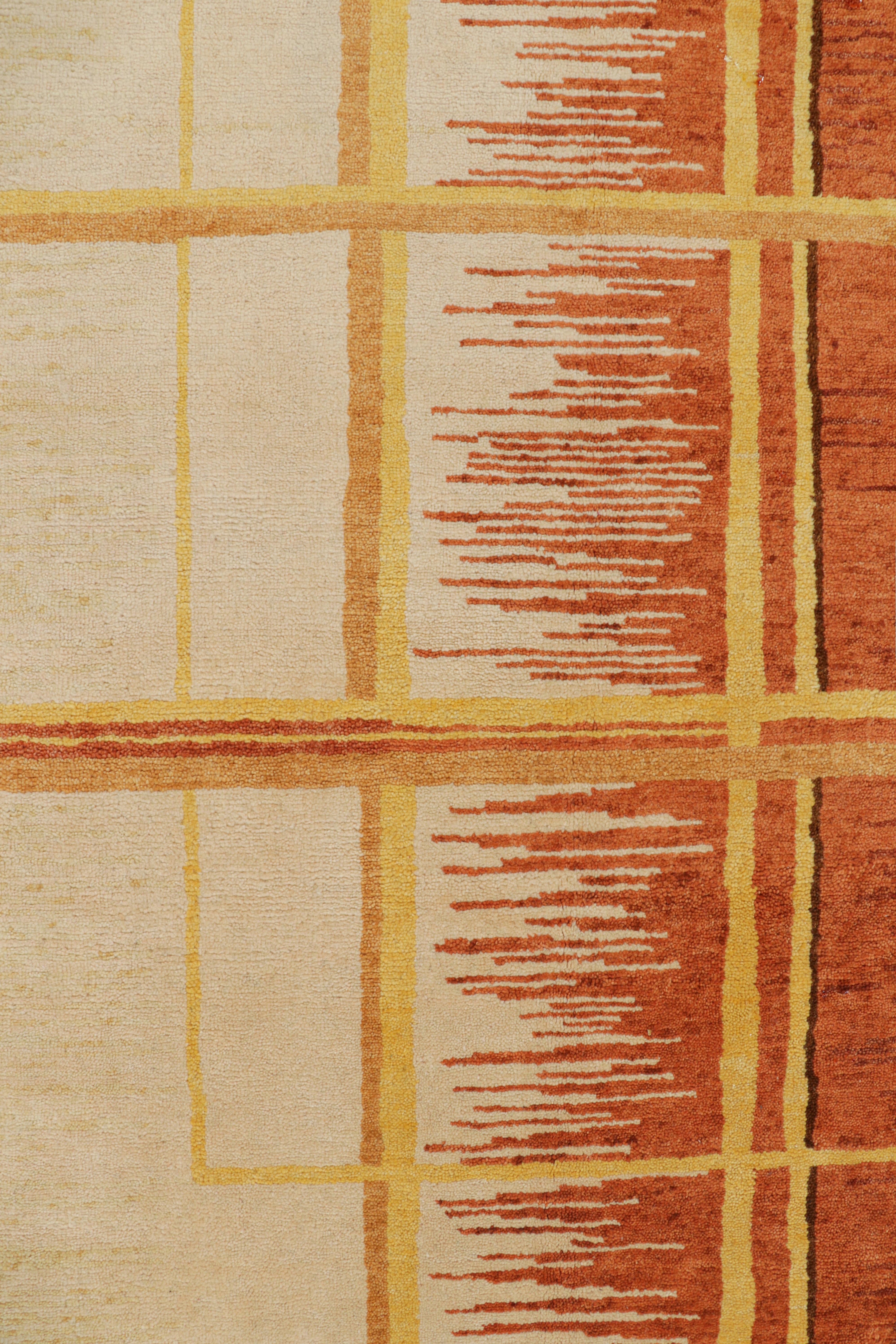 Alfombra francesa Art Déco de Rug & Kilim con vibrantes motivos geométricos en Nuevo estado para la venta en Long Island City, NY