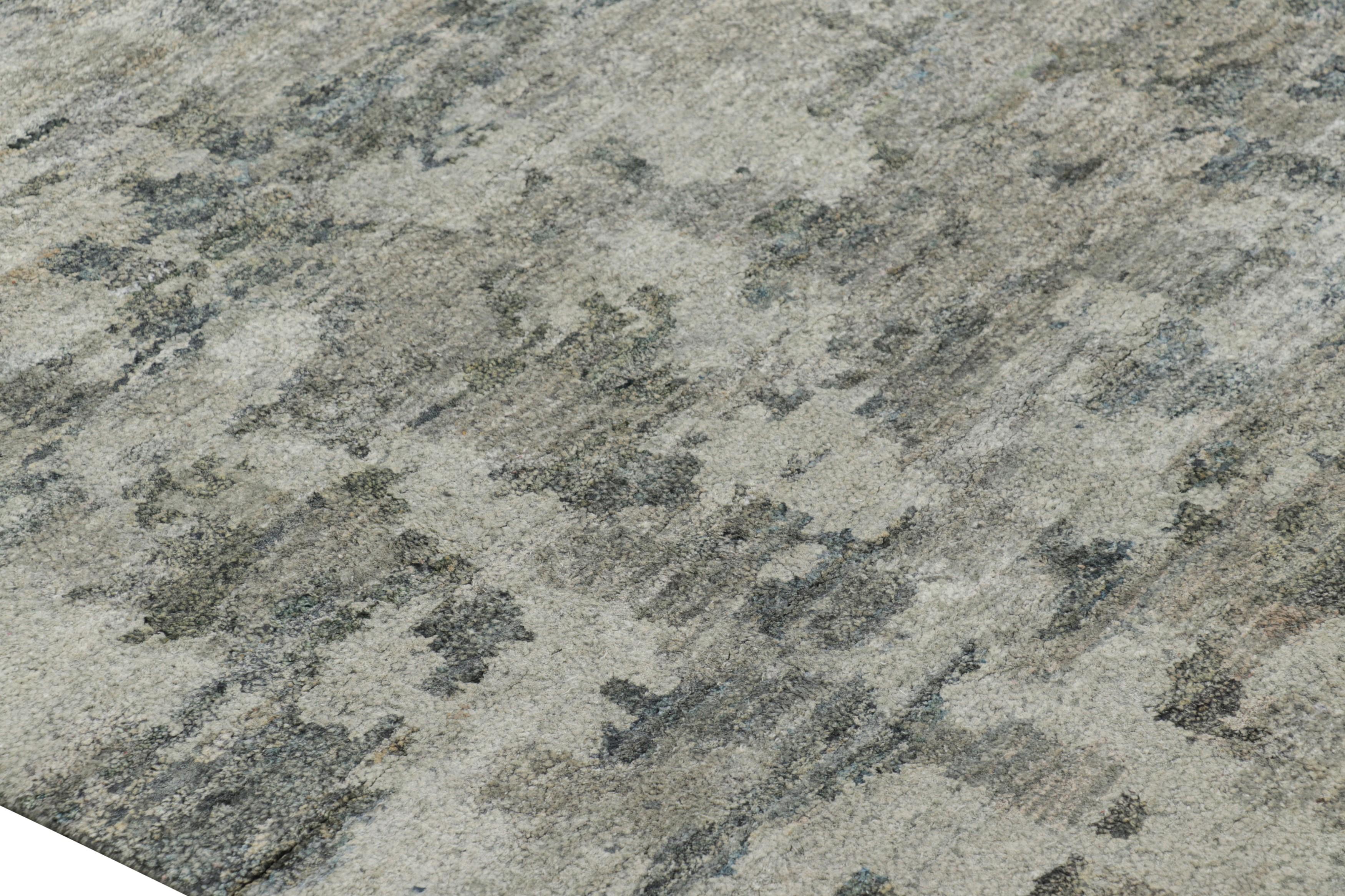 Rug and Kilim's Modern Rug in Grau mit abstrakten Mustern im Zustand „Neu“ im Angebot in Long Island City, NY