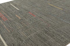 Rug & Kilim’s Modern Rug, Black and White with Minimalist Geometric Patterns