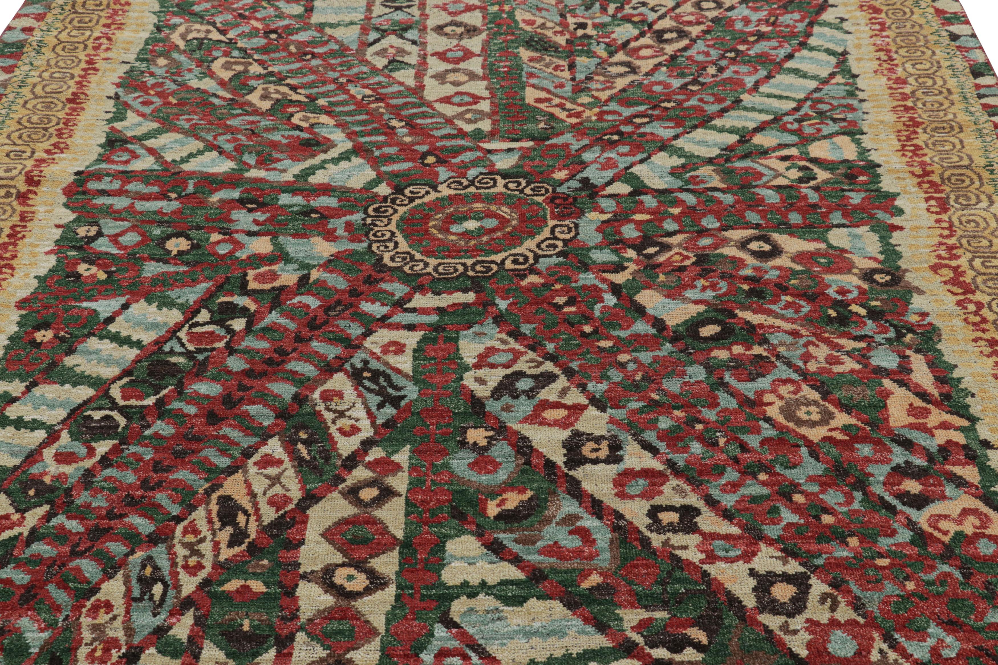 Made with a special blend of hand-knotted Ghazni wool, this modern 6x8 contemporary rug is a grand new entry to Rug & Kilim’s custom-classics Burano Collection—a luxurious new reimagining of some of the most important traditional rugs and weaving