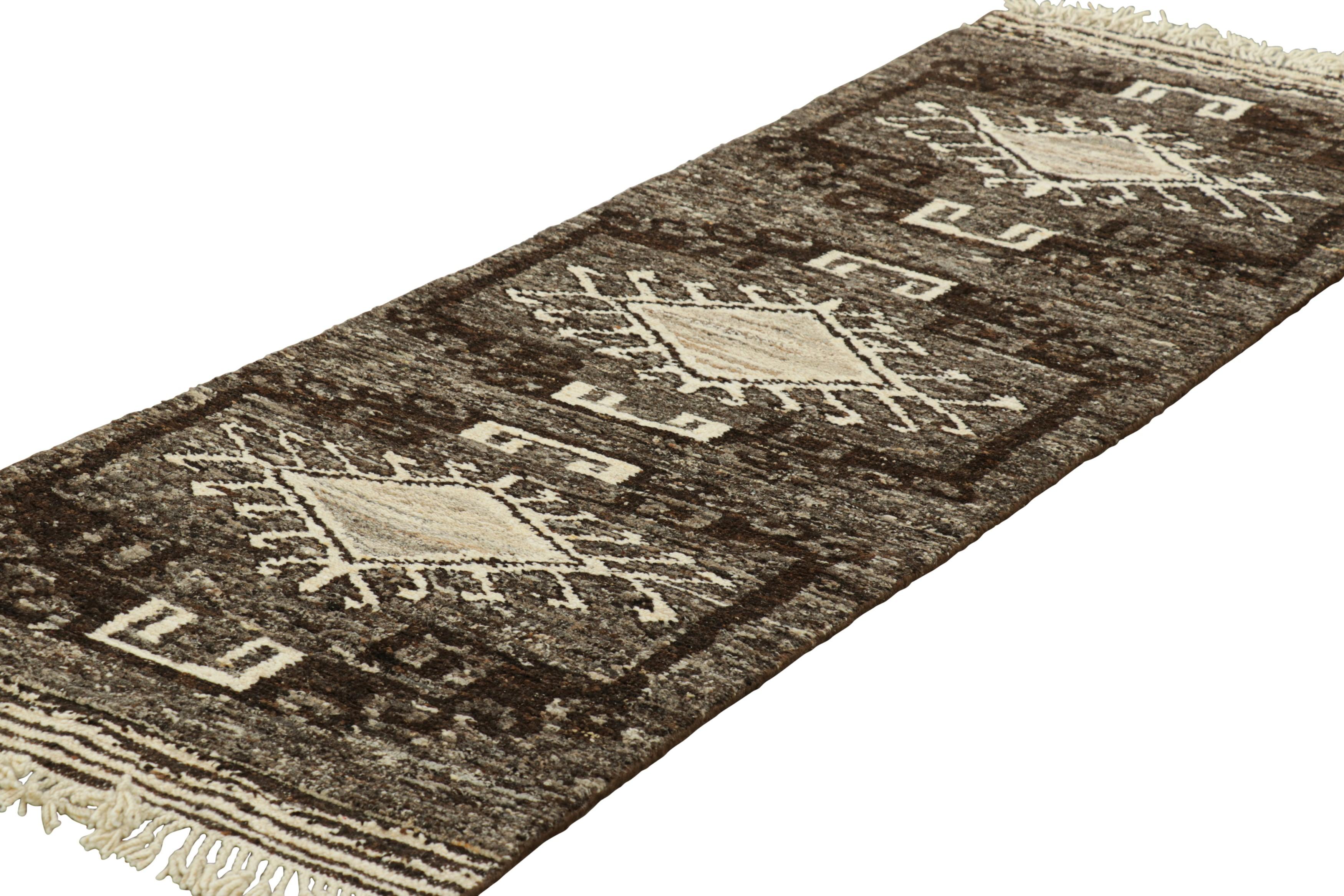 Alfombra Tribal Kilim de Rug & Kilim en Beige-Marrón con Medallones Tejido a mano en venta