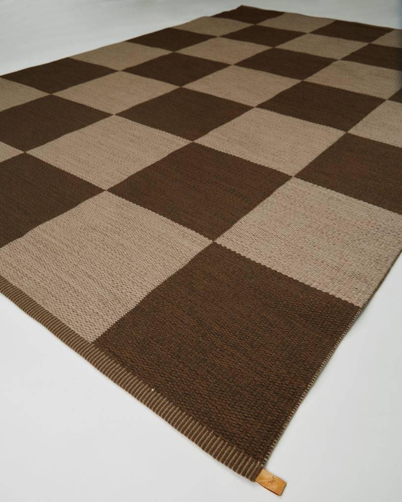 Scandinavian Modern Rug “Arkad Checkerboard” Designed by Gunilla Lagerhem-Ullberg, Sweden 1980s For Sale