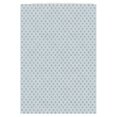 Rug Bauhaus Cielo Plaid Rectangular Light Blue Wool Silk, Custom, in Stock