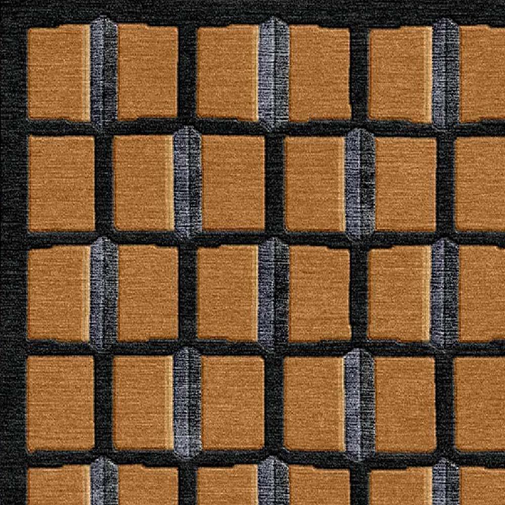 Modern Rug Bauhaus Terreno Rectangular Patterned Wool Silk, in Stock For Sale