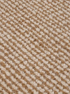 Handgewebter portugiesischer Teppich aus Baumwolle Beja Ecru & Kamel SAUDADE DESIGN