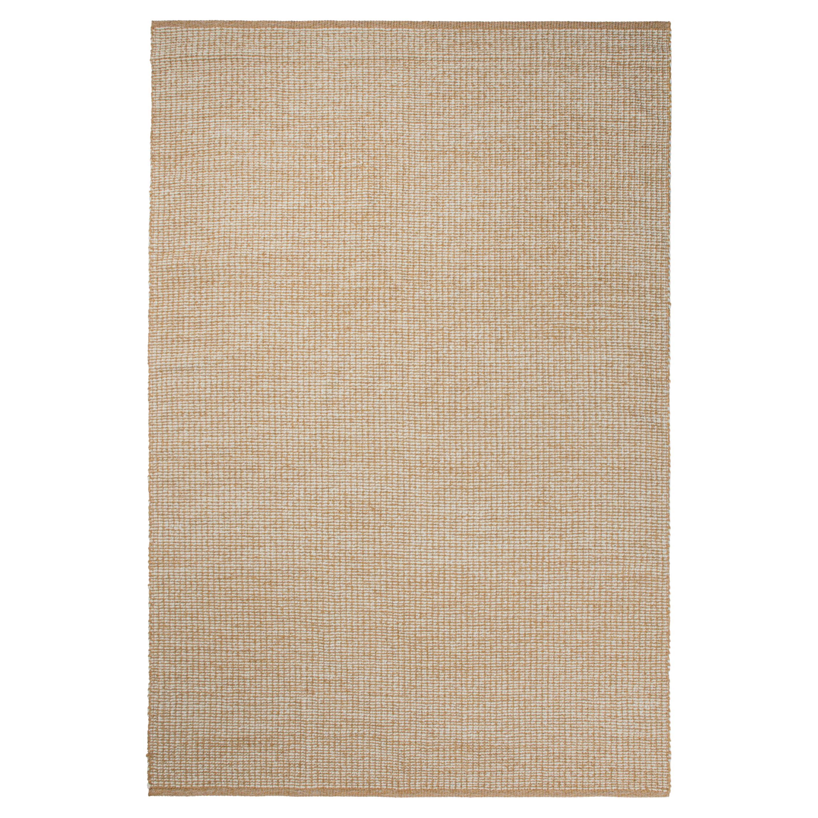 Handwoven Cotton Portuguese Rug Beja Ecru & Camel SAUDADE DESIGN