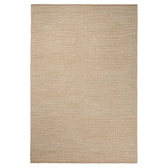 Handgewebter portugiesischer Teppich aus Baumwolle Beja Ecru & Kamel SAUDADE DESIGN