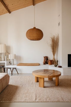 Handgewebter portugiesischer Teppich aus Baumwolle Beja Ecru & Kamel SAUDADE DESIGN