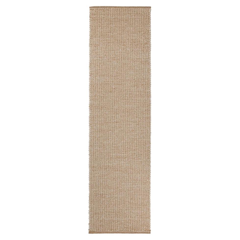 Handwoven Cotton Portuguese Rug Beja Ecru & Camel SAUDADE DESIGN