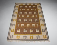 Alfombra de Alice Wallebäck, Suecia, años 50