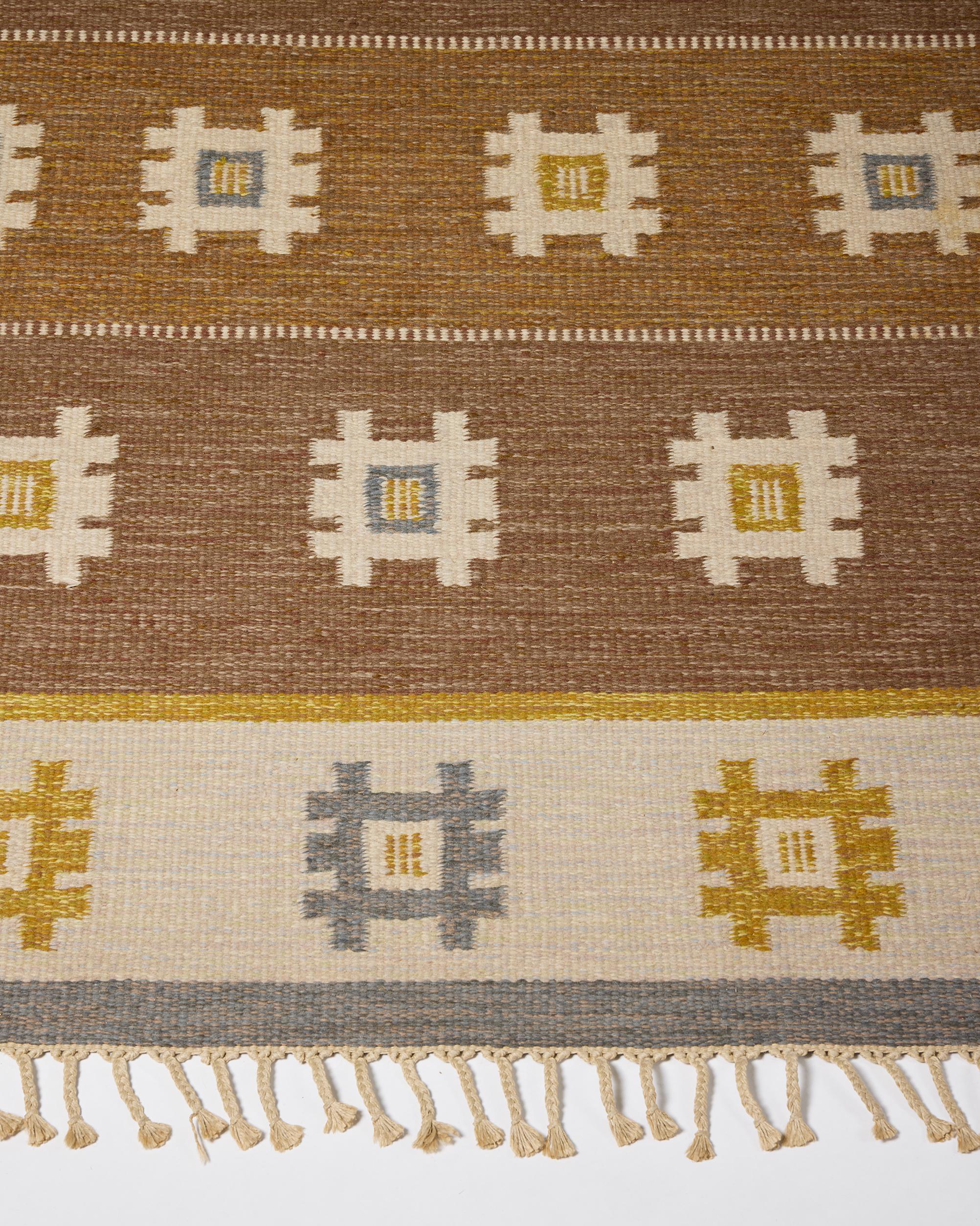 Mid-20th Century Rug by Alice Wallebäck, Sweden, 1950s For Sale