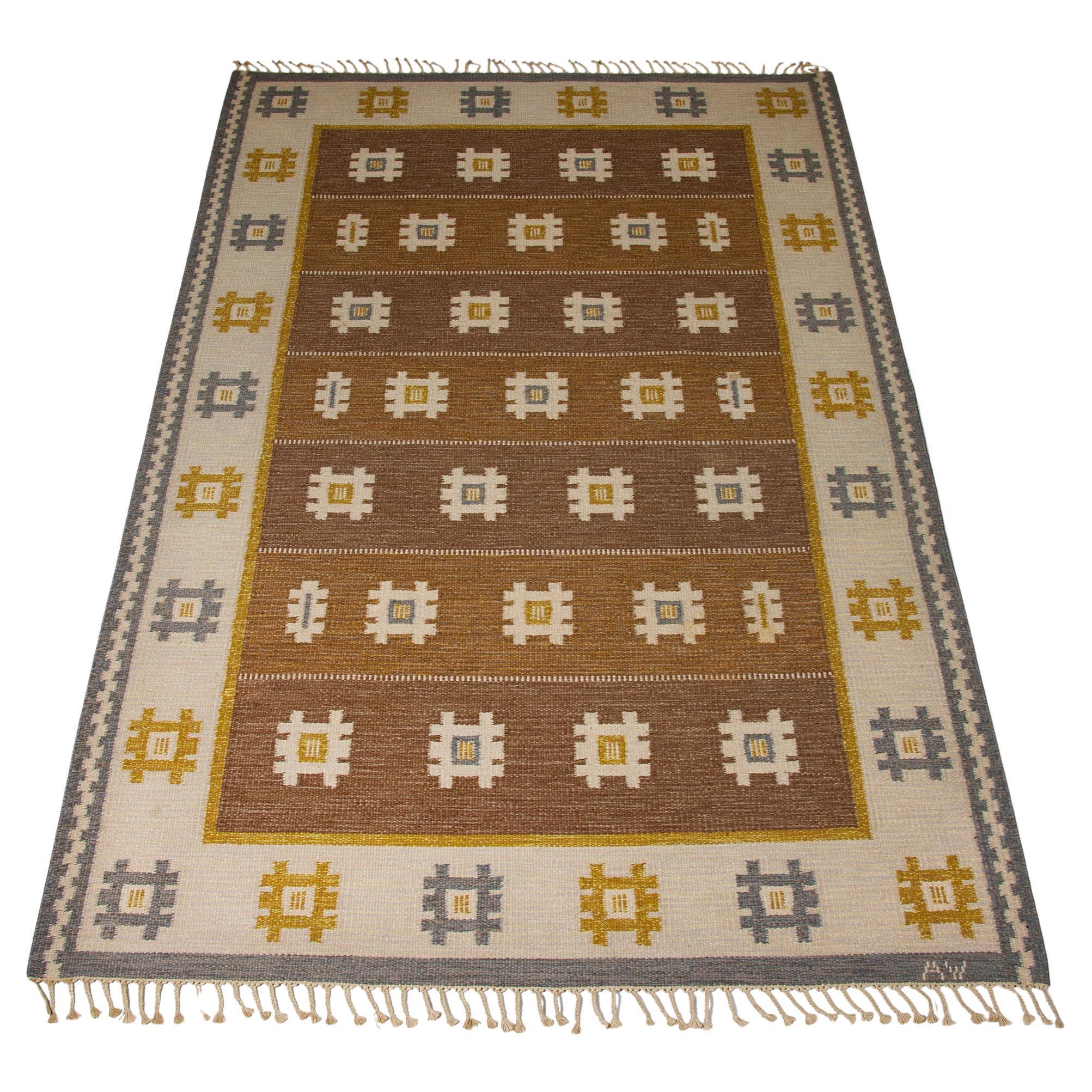 Rug by Alice Wallebäck, Sweden, 1950s For Sale